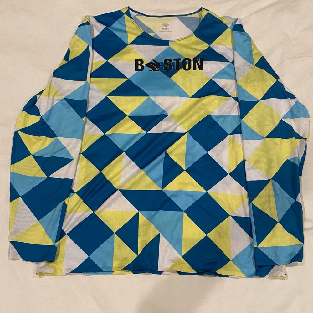 rabbit Boston Marathon Long Sleeve Running Shirt, Men’s XL